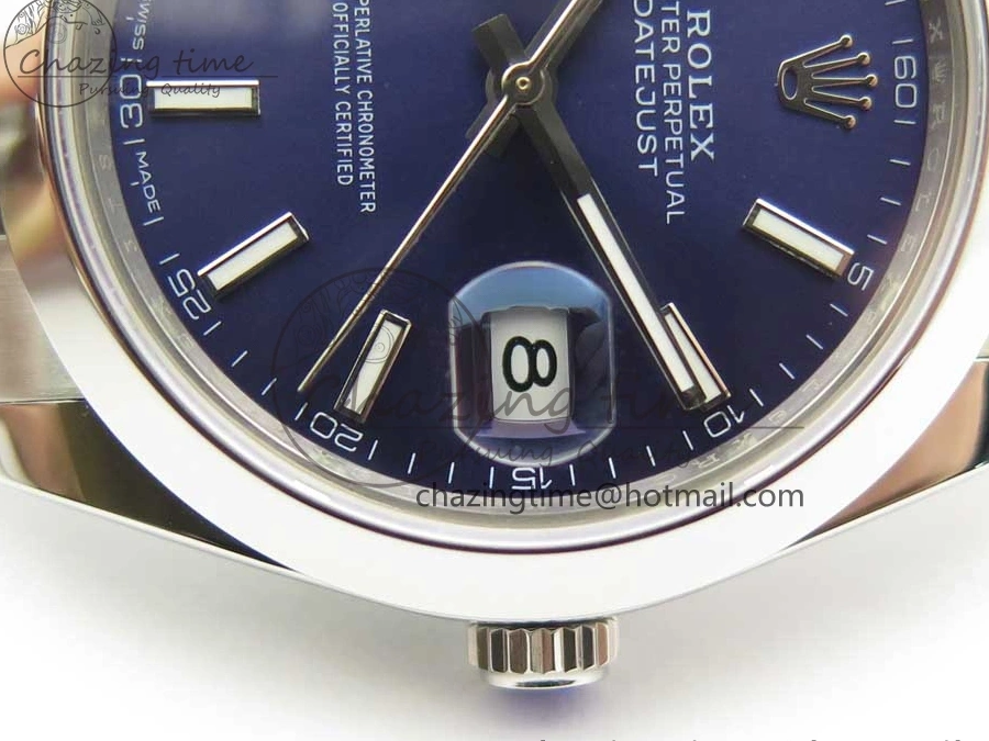 Best 1:1 41mm 126334 II Dial SS BP Oyster Bracelet Makers Blue DateJust Edition on Sticks 0424